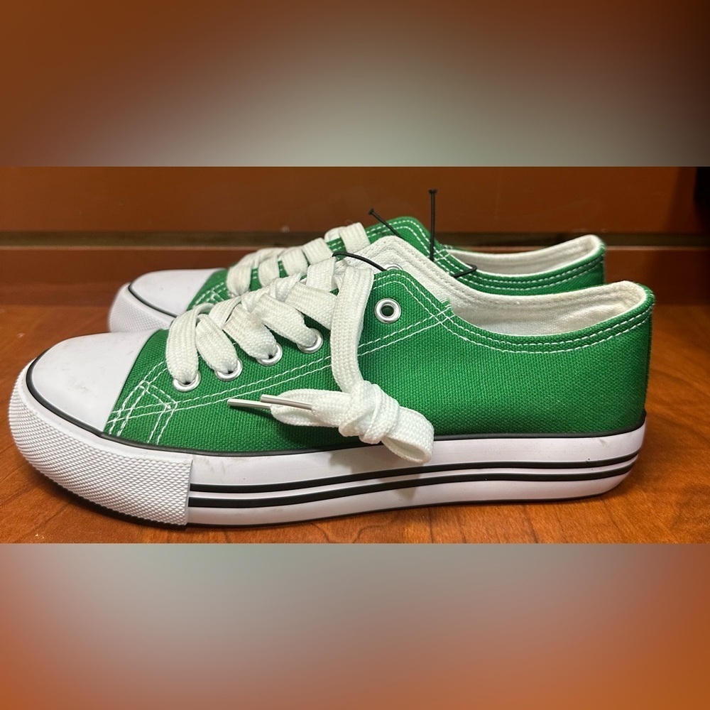 Green Canvas Sneakers - Picture 6 of 8